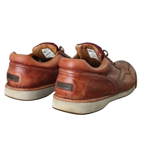 Men's Brown Leather Rockport ProWalker 7100 Laceup Sneaker - Size 12 - Picture 12 of 15